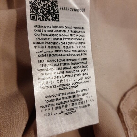 Marciano Long Sleeve Mini Dress Lace Hem Lace Up Keyhole Back Cocktail Size XS - Picture 16 of 16